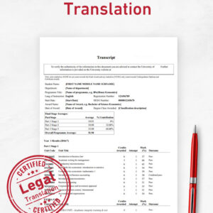 Academic Transcript translation