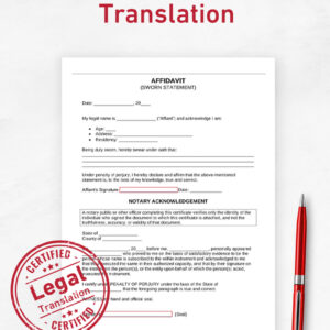 Affidavit Legal translation