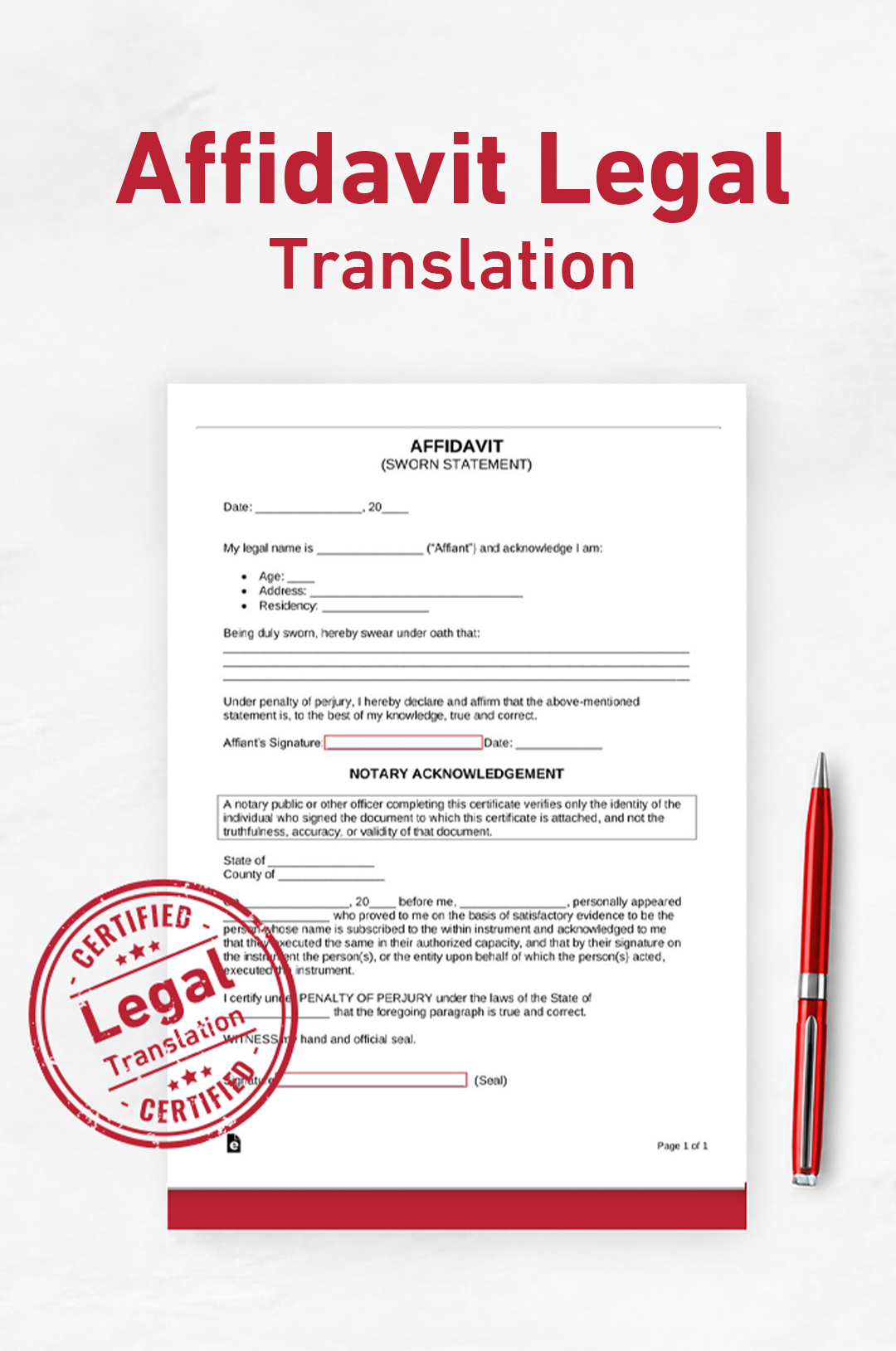 Affidavit Legal translation