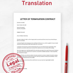 Termination letter translation