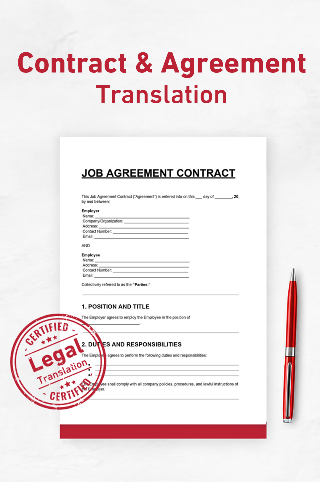 Contract & Agreement Translation