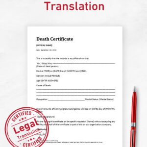 Death Certificate Translation