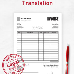Invoice and Bill translation