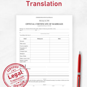 Marriage Certificate Translation UAE