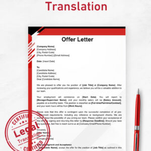 Offer Letter translation